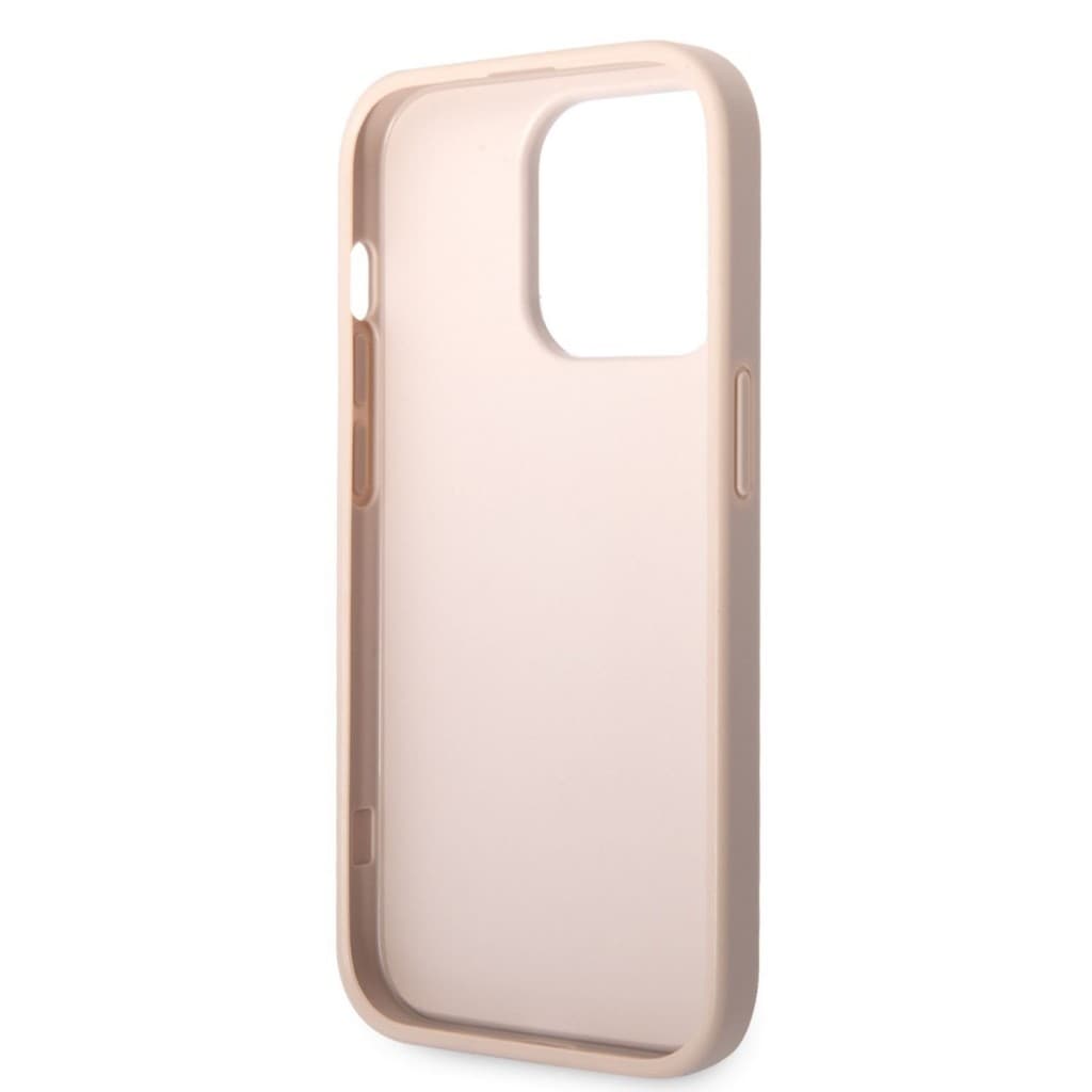 Guess PU 4G Metal Logo Zadní Kryt pro iPhone 14 Pro Pink - náhled 5