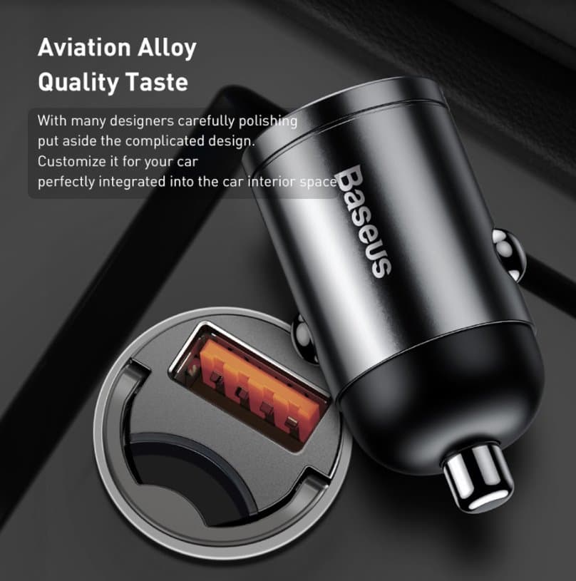 Baseus VCHX-B0G Tiny Star Quick Charge Nabíječka do Auta USB-C 30W Gray - náhled 5