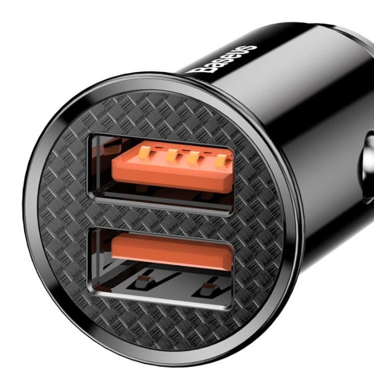 Adaptér do auta Baseus CCALL-YD01 Circular 2xUSB QC3.0 30W Black - náhled 5
