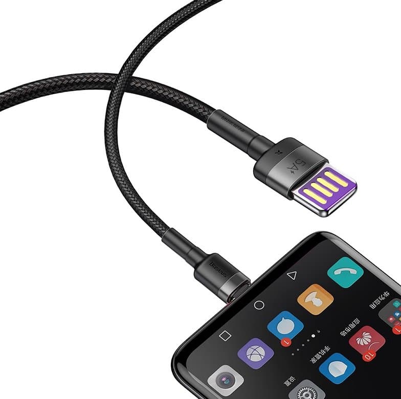 Baseus CATKLF-PG1 Cafule Quick Charging Datový Kabel USB Double Sided to USB 40W 1m Gray/Black - náhled 5
