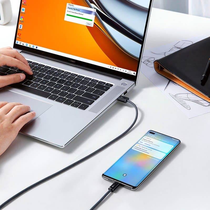 Baseus CALD000616 Dynamic Series Fast Charging Datový Kabel USB - USB-C 100W 1m Gray - náhled 5