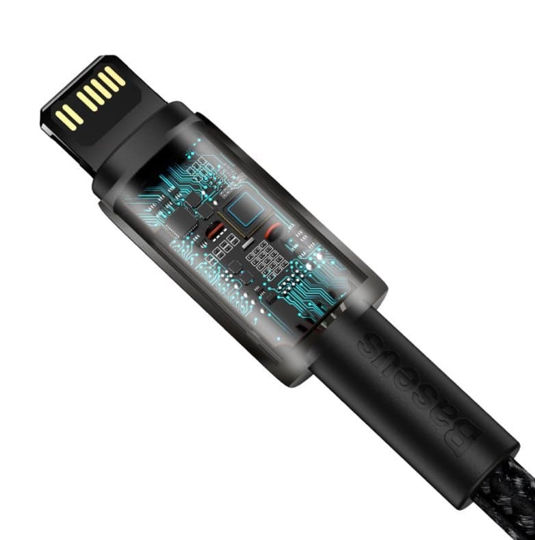 Baseus CATLWJ-A01 Tungsten Gold Fast Charge Kabel USB-C to Lightning  20W 2m Black - náhled 5