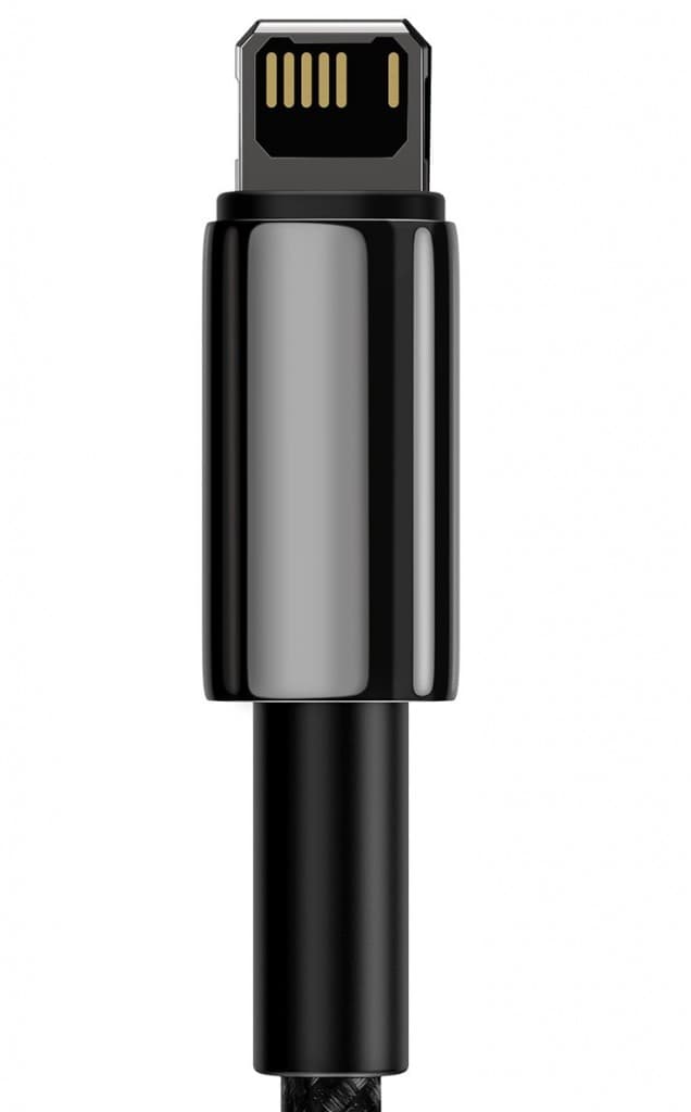 Baseus CALWJ-01 Tungsten Gold Kabel Lightning 2.4A 1m Black - náhled 5