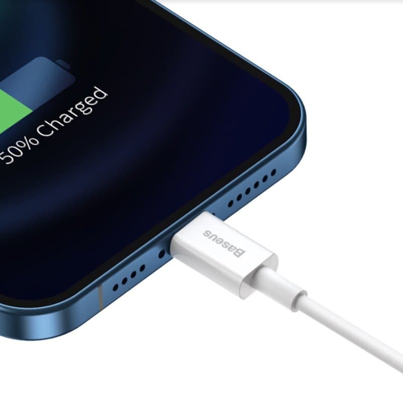Baseus CALYS-02 Superior Fast Charging Kabel Lightning 2.4A 0.25m White - náhled 5