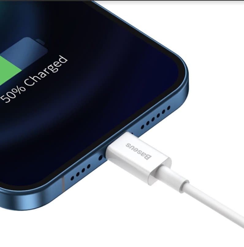 Baseus CALYS-A02 Superior Fast Charging Kabel Lightning 2.4A 1m White - náhled 5