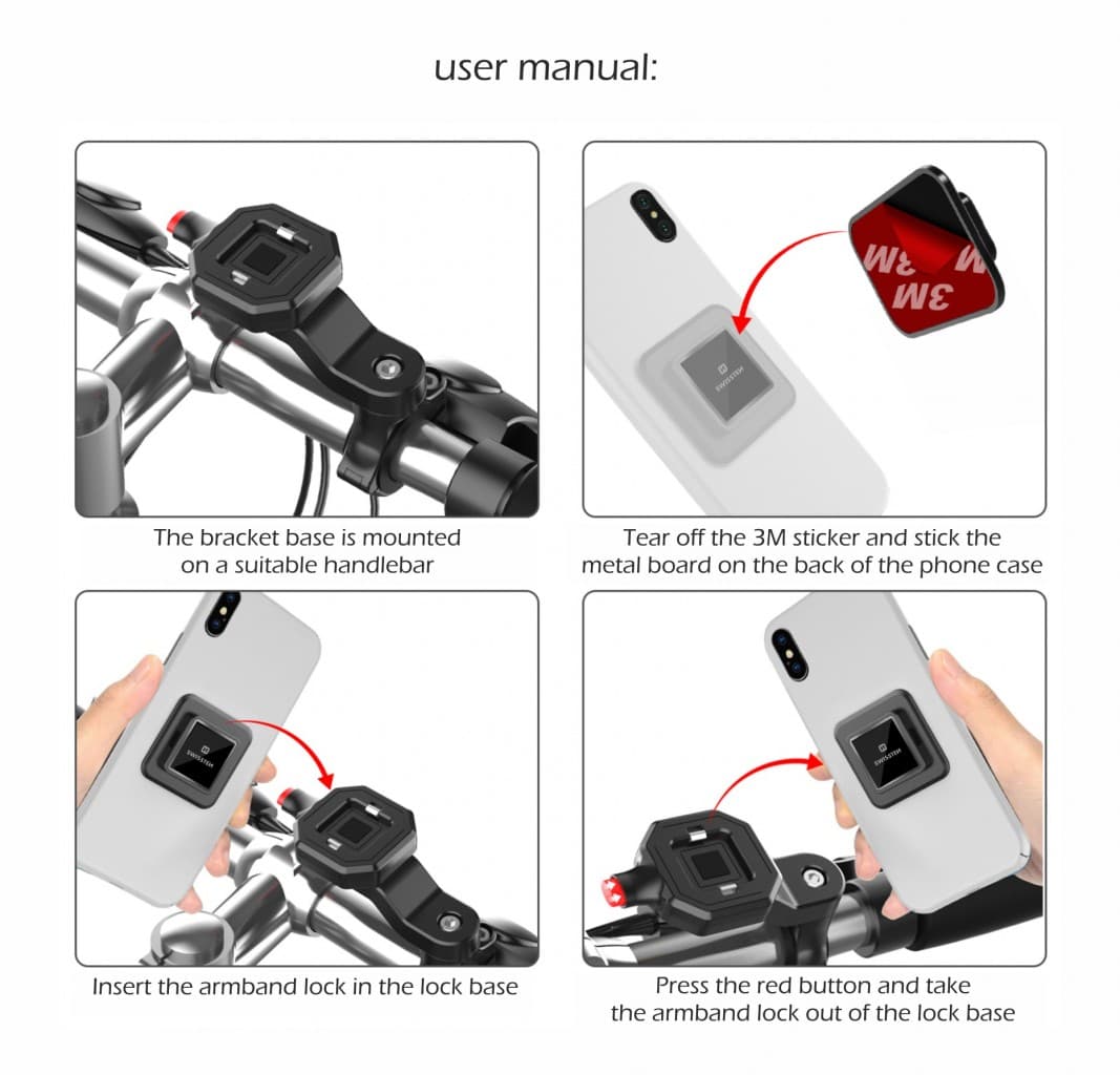 Držák na kolo Swissten easy lock černý - náhled 5