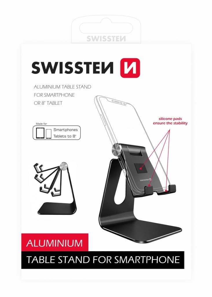 Swissten hliníkový stojánek na telefon - náhled 5
