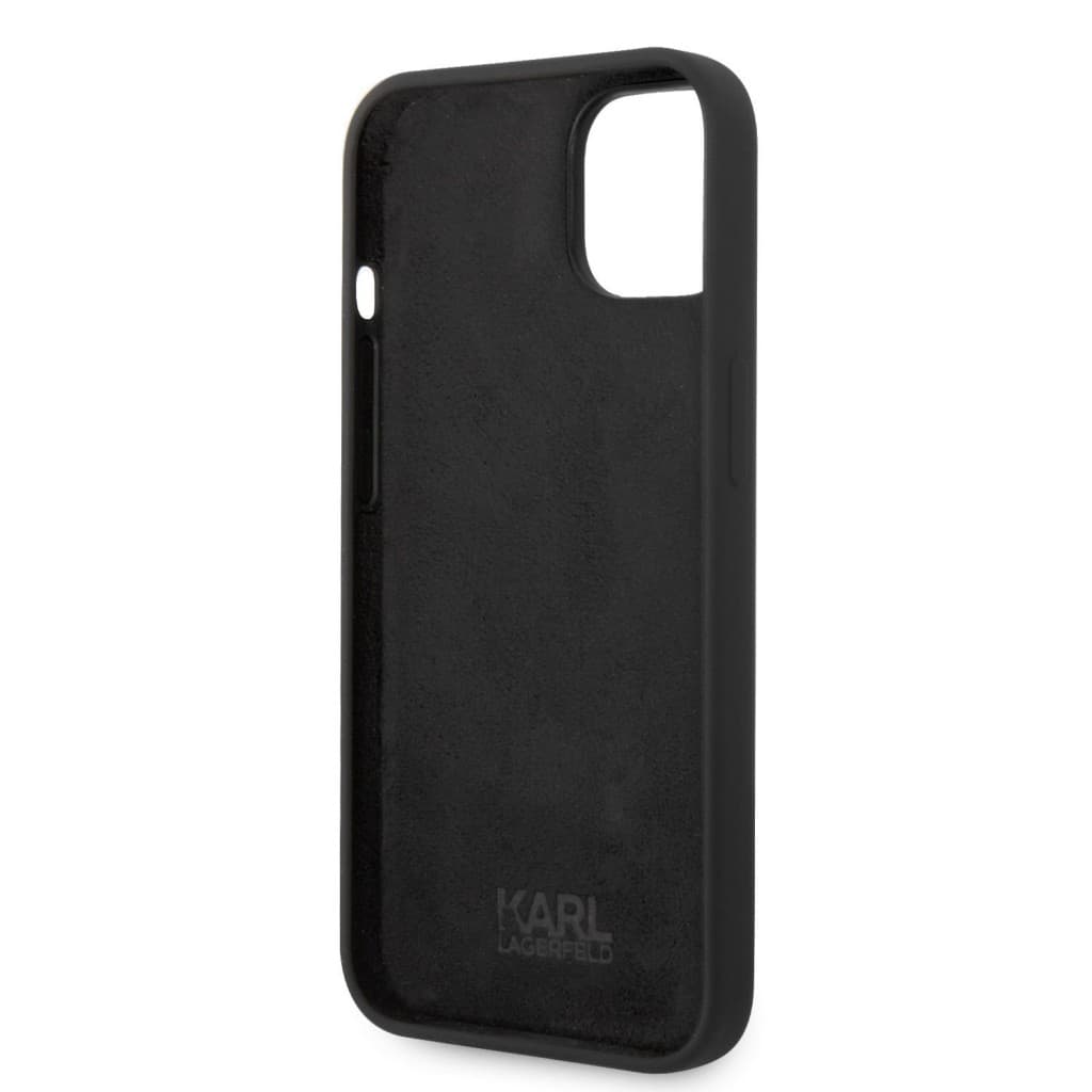 Karl Lagerfeld Liquid Silicone Choupette Zadní Kryt pro iPhone 14 Plus Black - náhled 5
