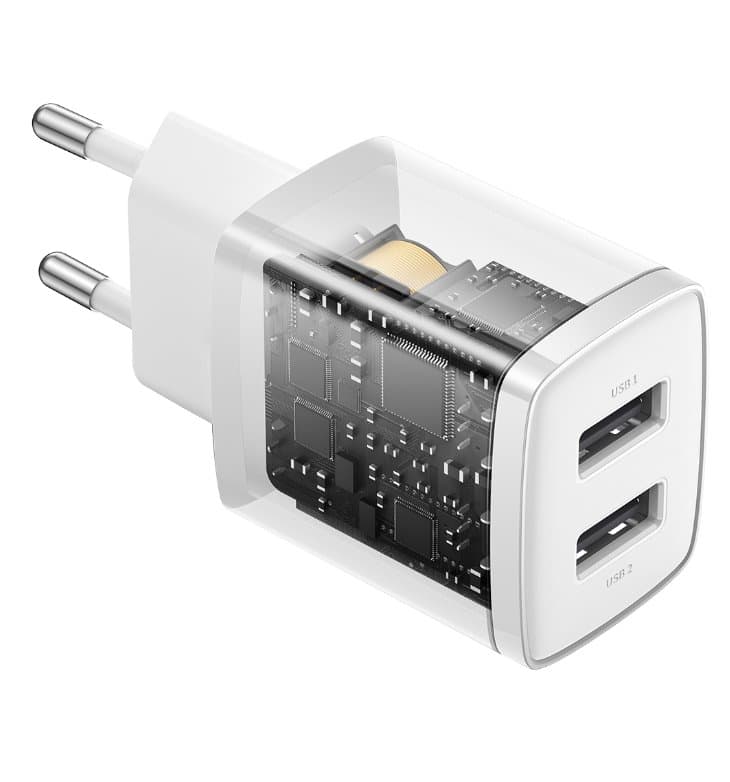 Baseus CCXJ010202 Compact Nabíječka 2xUSB 10,5W White - náhled 5