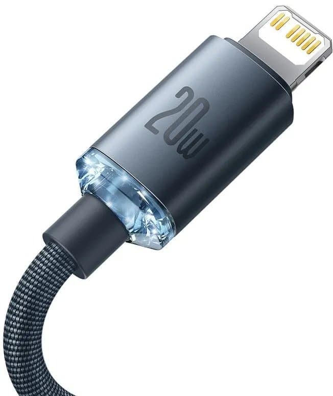 Baseus CAJY000201 Crystal Shine Series Datový Kabel USB-C - Lightning 20W 1,2m Black - náhled 5