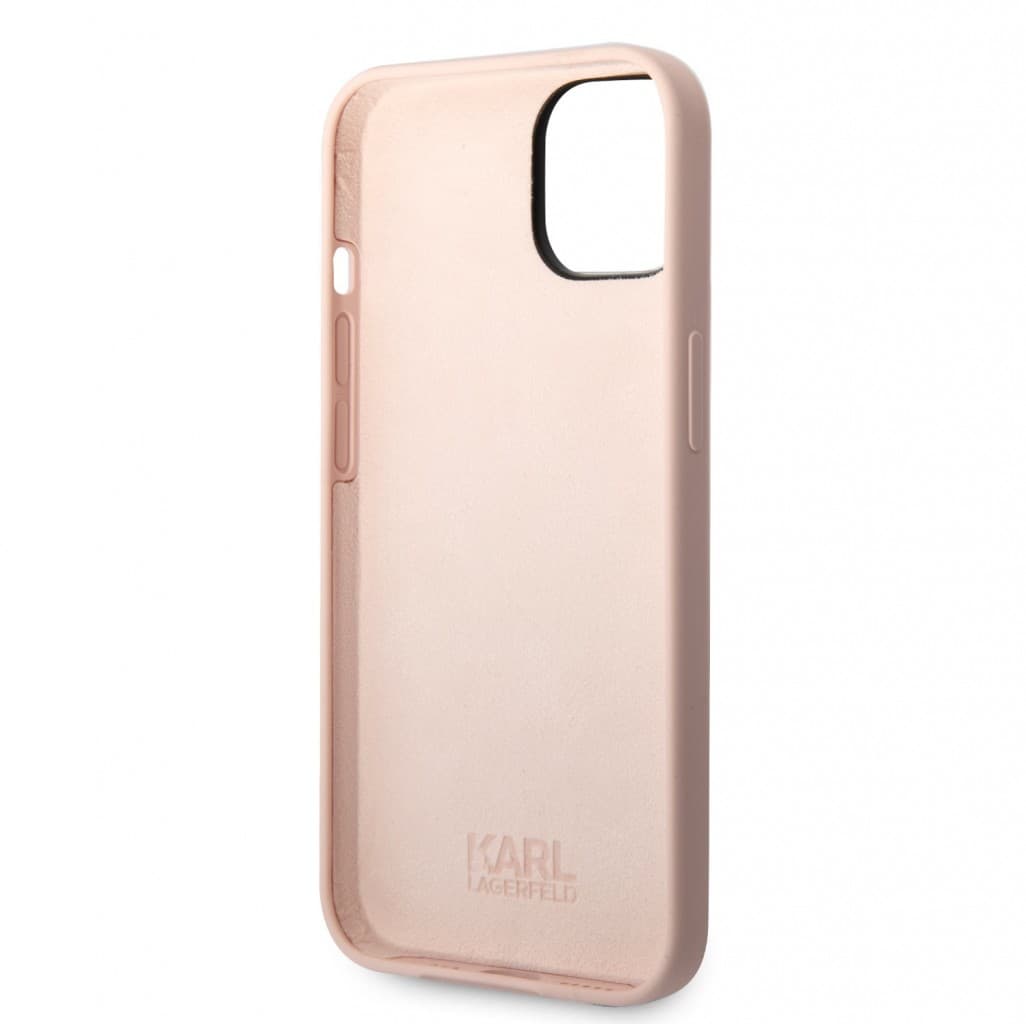 Karl Lagerfeld Liquid Silicone Ikonik NFT Zadní Kryt pro iPhone 14 Plus Pink - náhled 5
