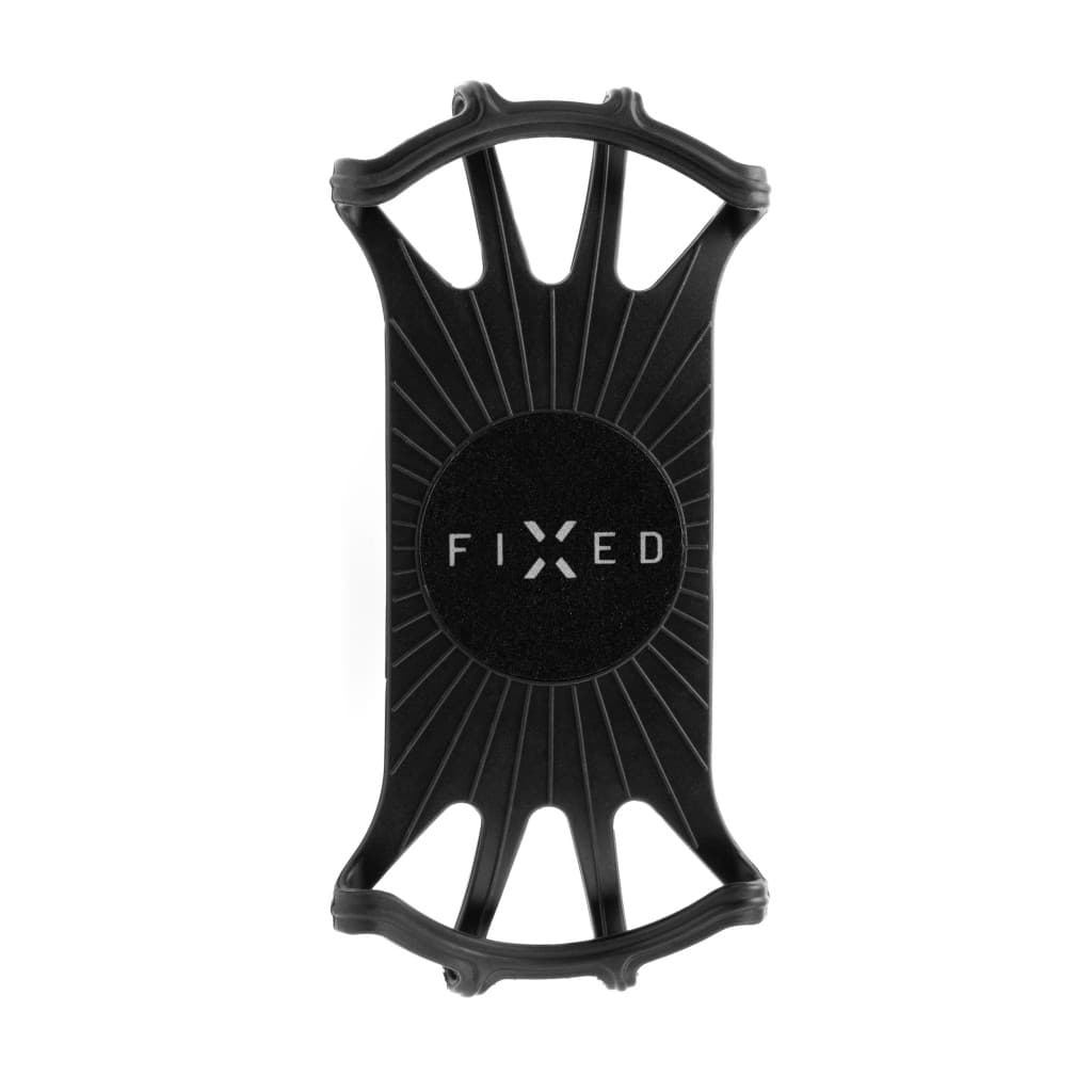 Odnímatelný silikonový držák mobilního telefonu na kolo FIXED Bikee 2, černý - náhled 5