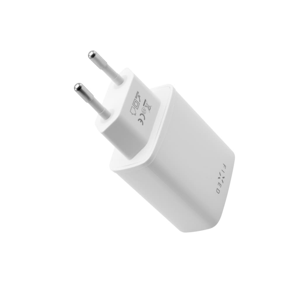 Síťová nabíječka FIXED s USB-C a USB výstupem, podpora PD, 30W, bílá - náhled 5
