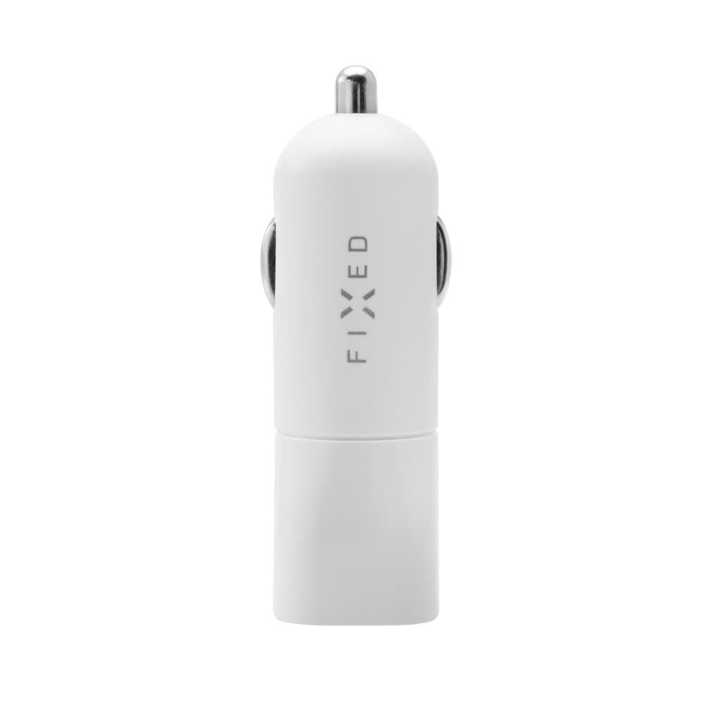 Set autonabíječky FIXED s USB-C výstupem a USB-C/Lightning kabelu, podpora PD, 1 metr, MFI, 18W, bílý - náhled 5