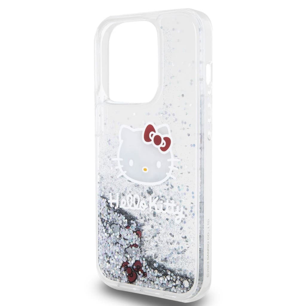 Hello Kitty Liquid Glitter Electroplating Head Logo Zadní Kryt pro iPhone 13 Pro Transparent - náhled 5