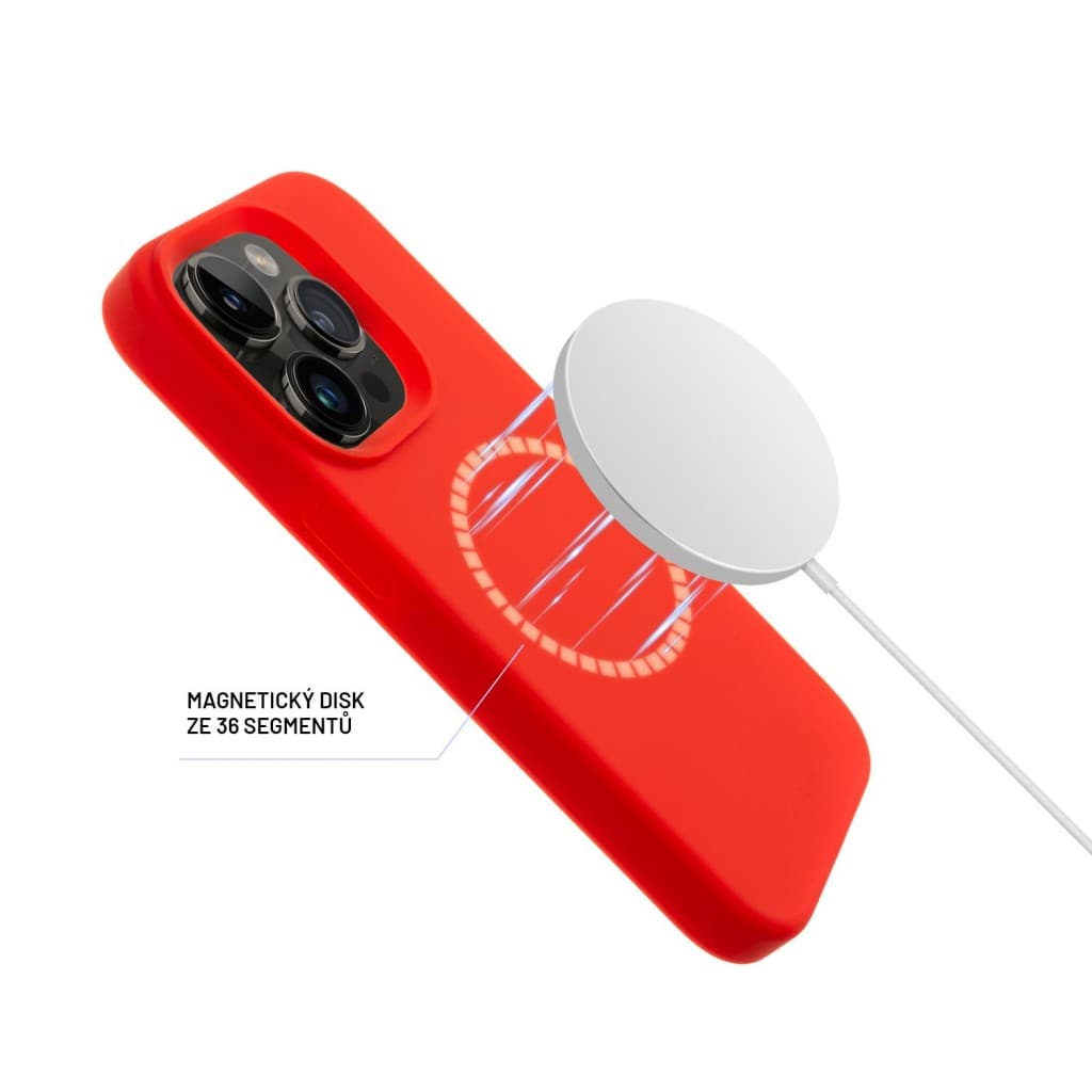 Zadní kryt FIXED MagFlow s podporou MagSafe pro Apple iPhone 14, červený - náhled 5