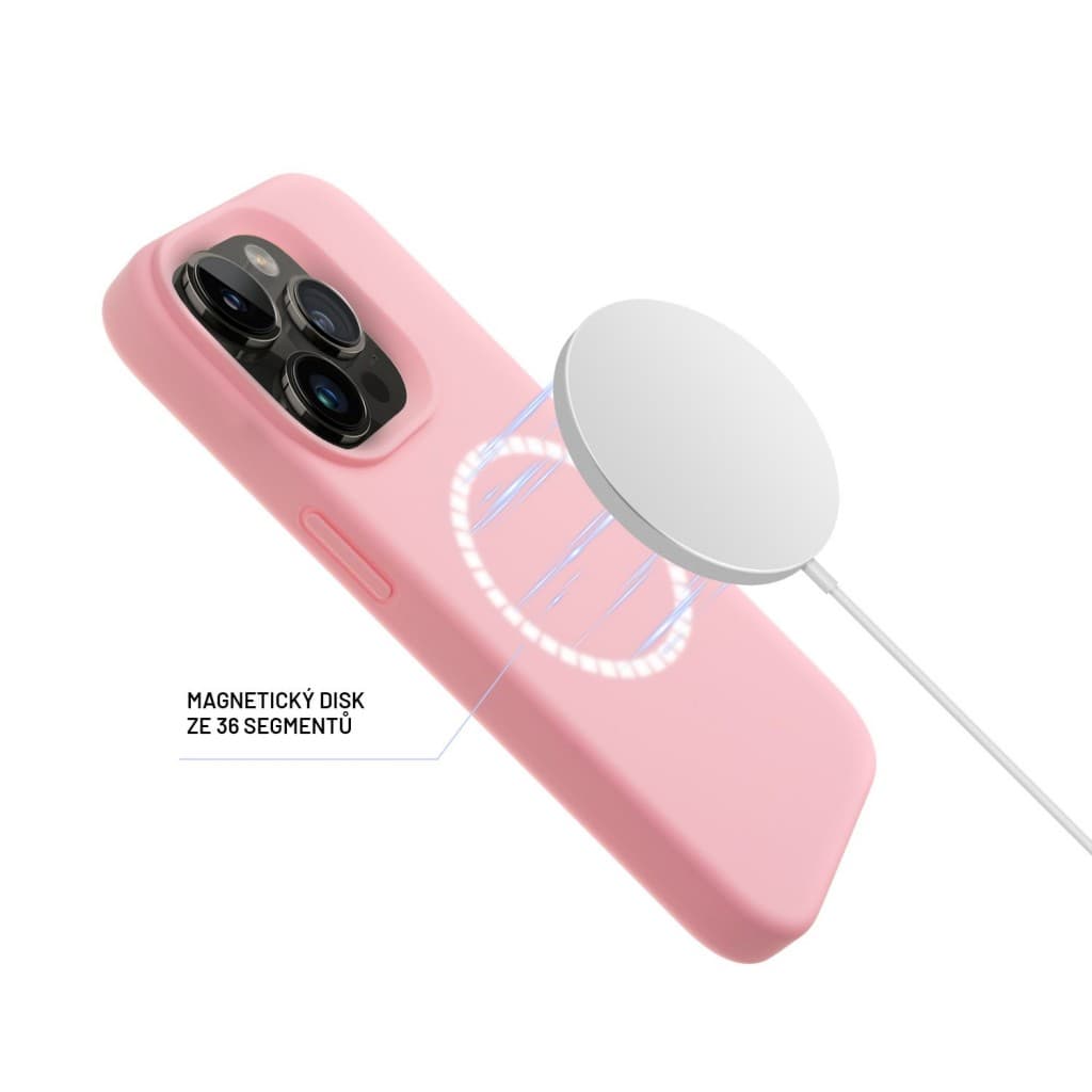 Zadní kryt FIXED MagFlow s podporou MagSafe pro Apple iPhone 14 Pro, růžový - náhled 5