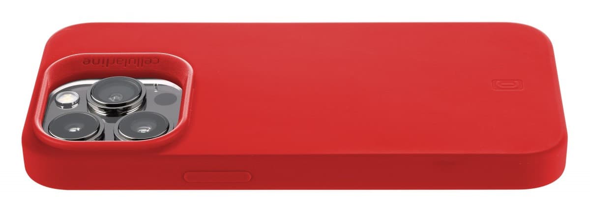 Ochranný silikonový kryt Cellularline Sensation pro Apple iPhone 14 PRO, červený - náhled 5
