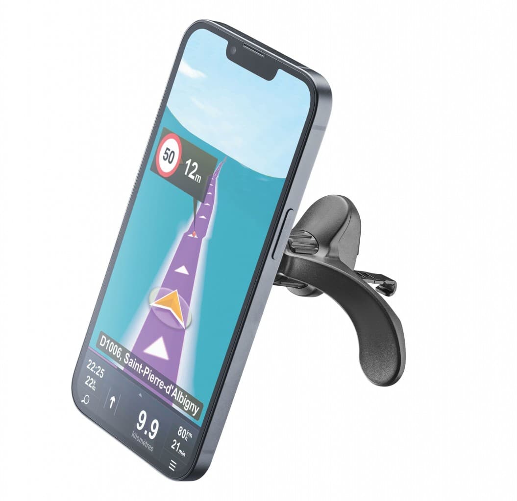 Magnetický držák Cellularline Touch Mag Air Vents s uchycením do mřížky ventilace a podporou MagSafe, černý - náhled 5
