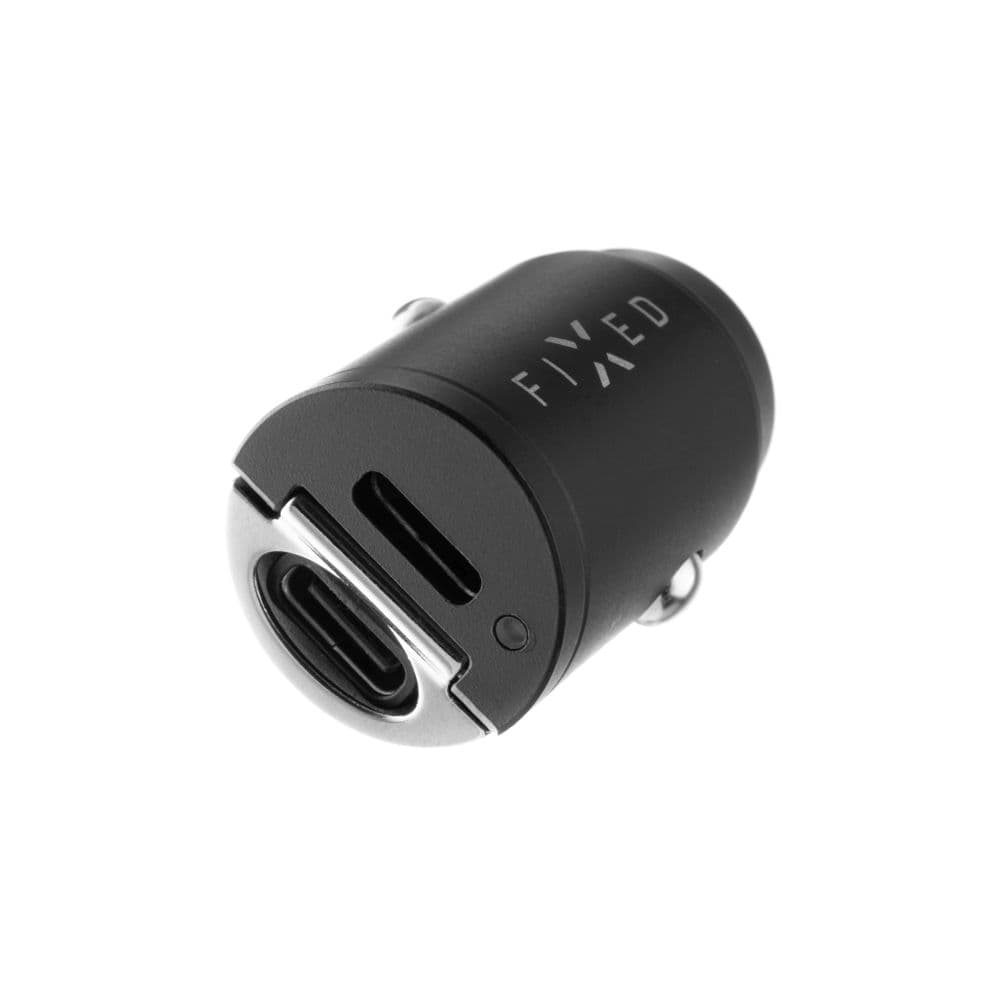 Set autonabíječky FIXED s 2xUSB-C výstupem a USB-C/Lightning kabelu, podpora PD, 1,2 metr, MFI, 30W, černý - náhled 5