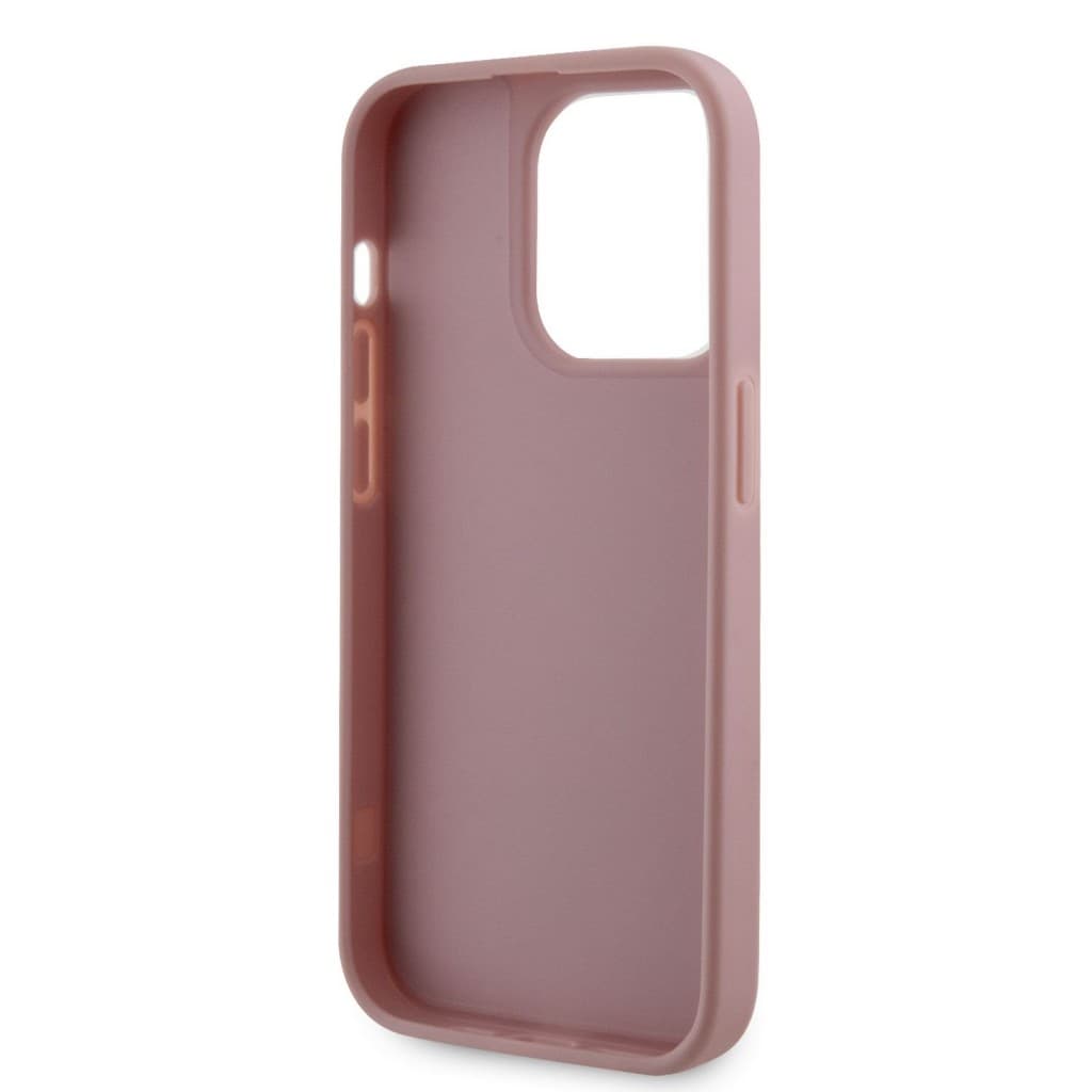 Zadní kryt Guess Rhinestones Triangle Metal Logo na iPhone 14 Pro růžový - náhled 5