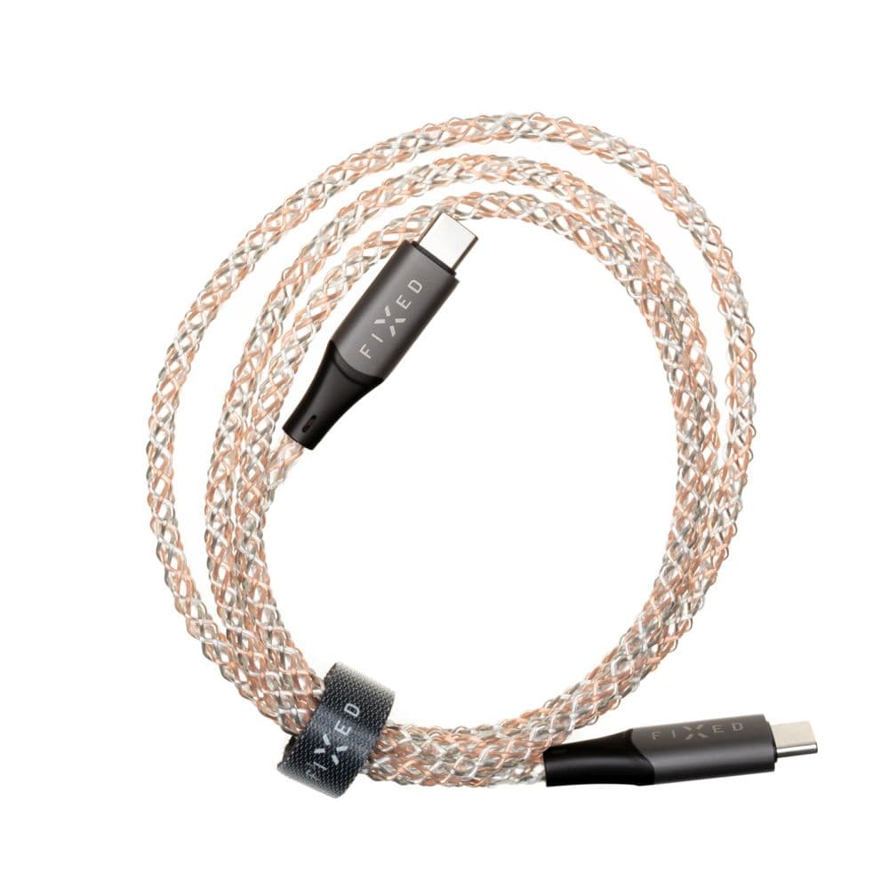 Svítící nabíjecí kabel FIXED s konektory USB-C/USB-C a podporou PD, 1,2 metr, USB 2.0, 60W, duhový - náhled 5