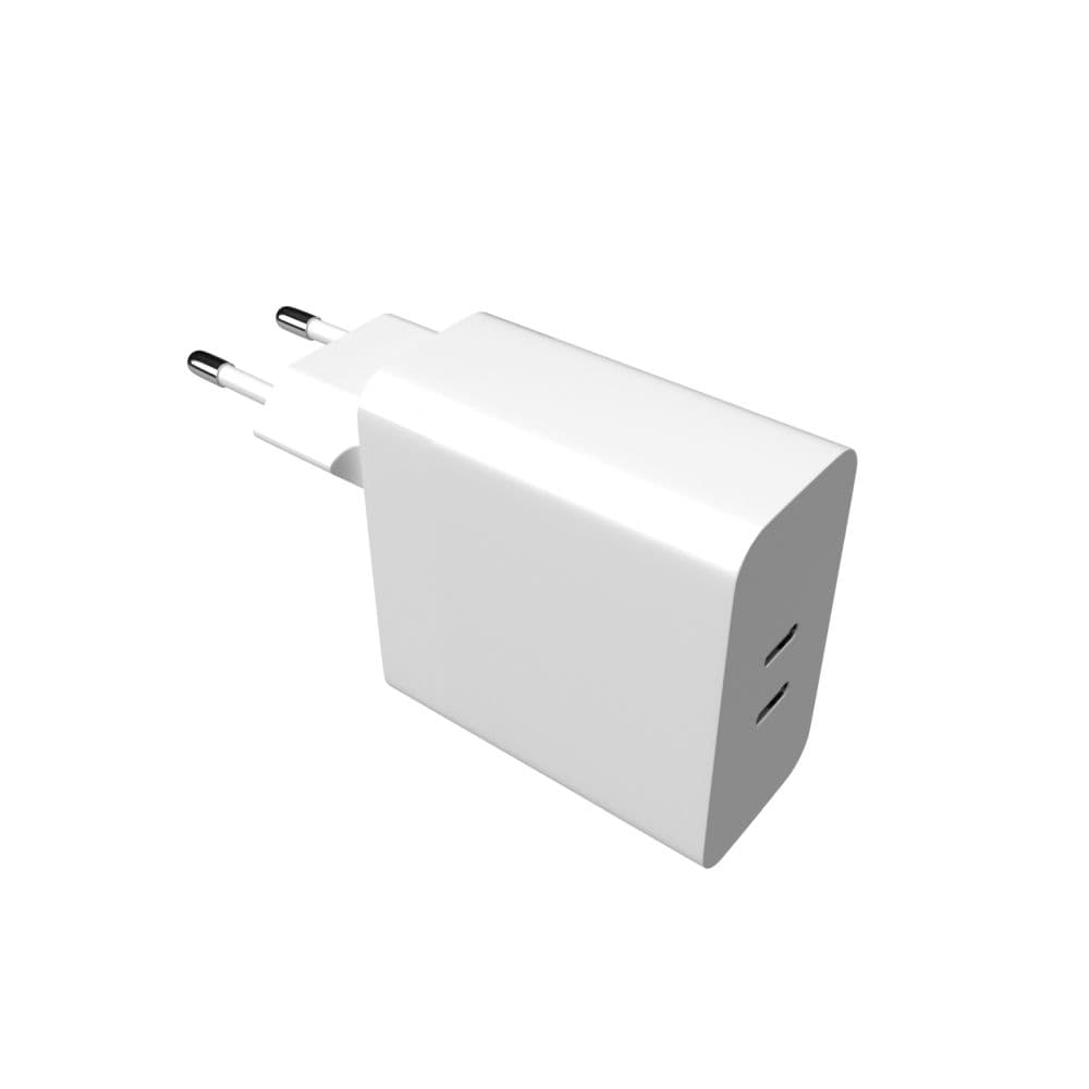 Síťová nabíječka FIXED s 2x USB-C výstupem, podpora PD, 65W, bílá - náhled 5