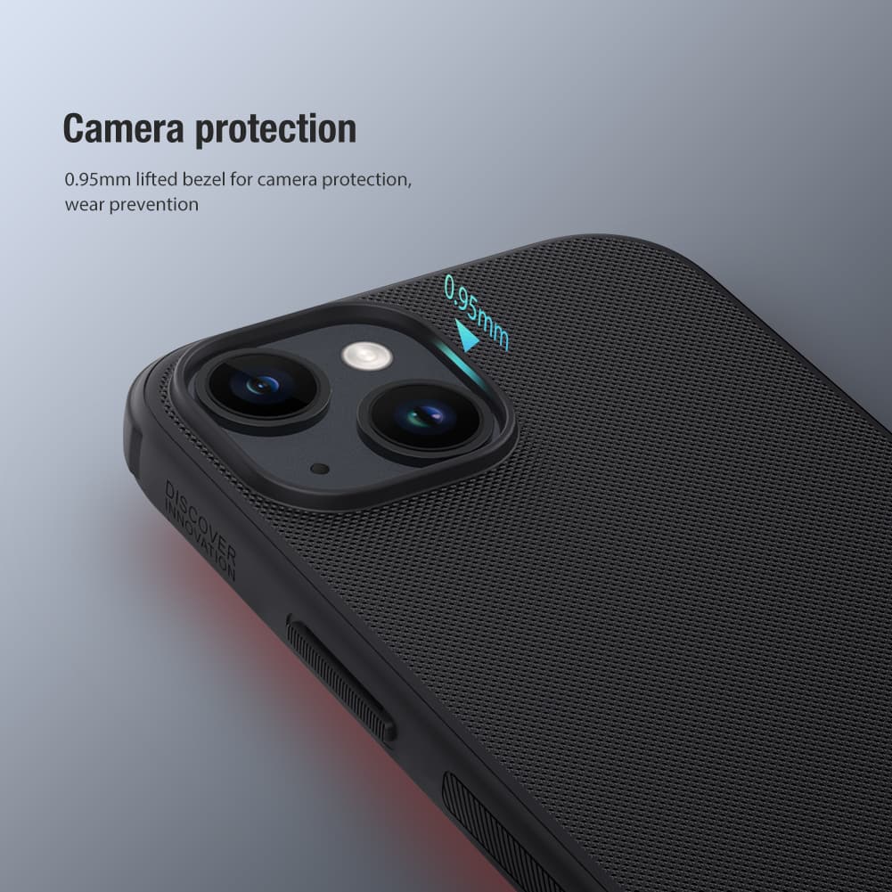Nillkin Super Frosted PRO Zadní Kryt pro Apple iPhone 15 Black (Without Logo Cutout) - náhled 5