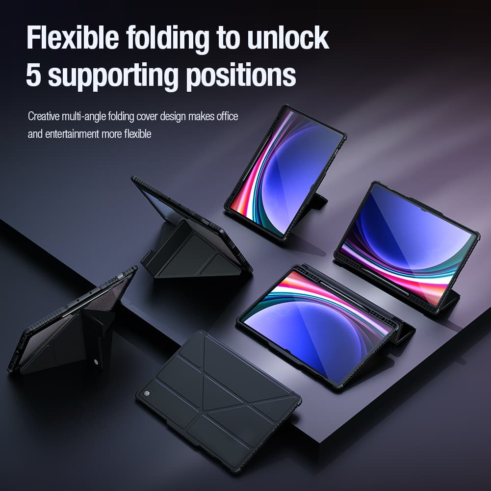 Nillkin Bumper PRO Protective Stand Case Multi-angle pro Samsung Galaxy Tab S9 Ultra Black - náhled 5