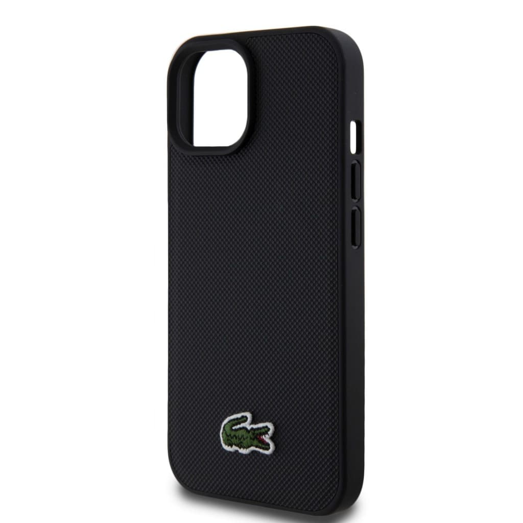 Lacoste Iconic Petit Pique Woven Logo Magsafe Zadní Kryt pro iPhone 15 Black - náhled 5