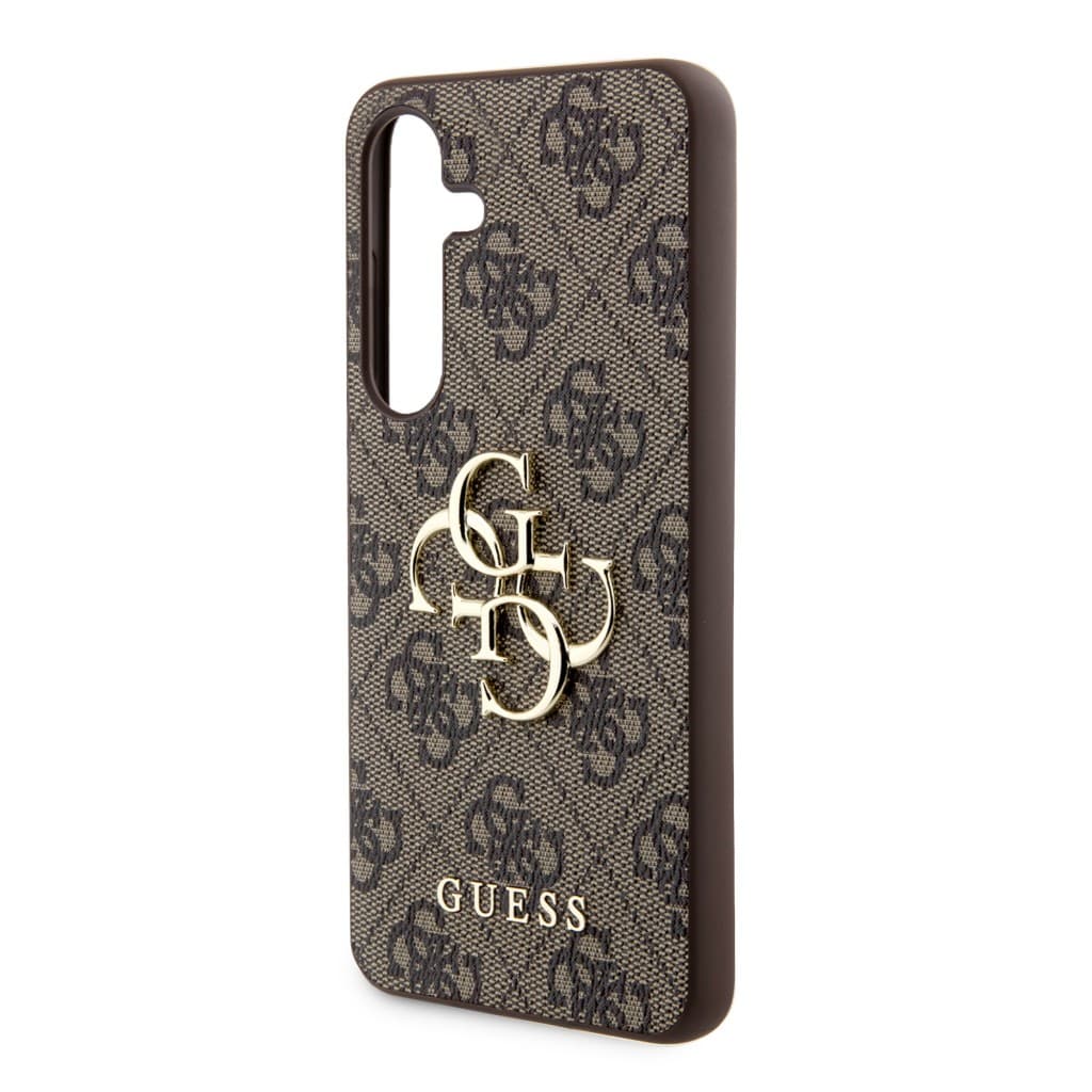 Guess PU 4G Metal Logo Zadní Kryt pro Samsung Galaxy S24 Brown - náhled 5