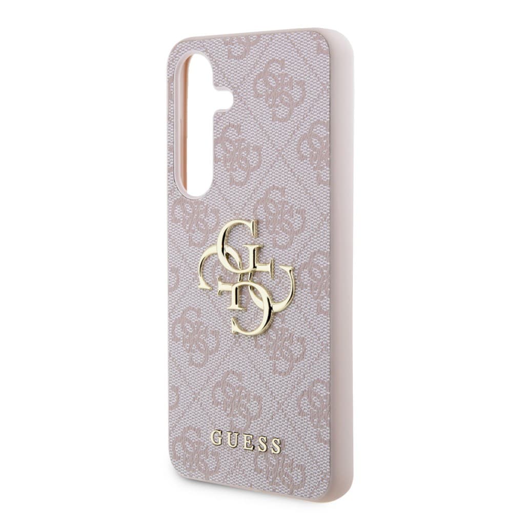 Guess PU 4G Metal Logo Zadní Kryt pro Samsung Galaxy S24 Pink - náhled 5