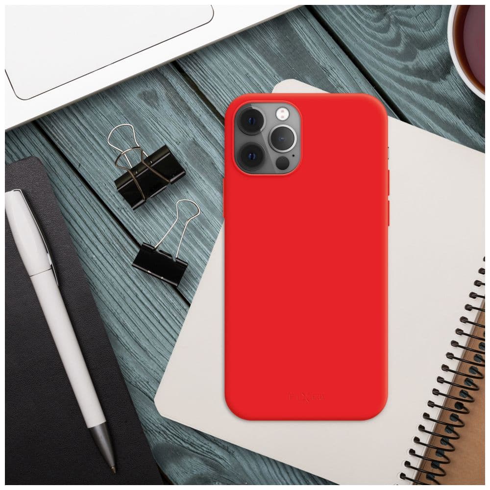 Zadní pogumovaný kryt FIXED Story pro Samsung Galaxy A15/A15 5G, červený - náhled 5