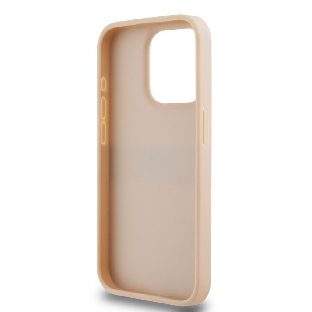 Zadní Kryt DKNY PU Leather Repeat Pattern Tonal Stripe na iPhone 15 Pro Pink - náhled 5