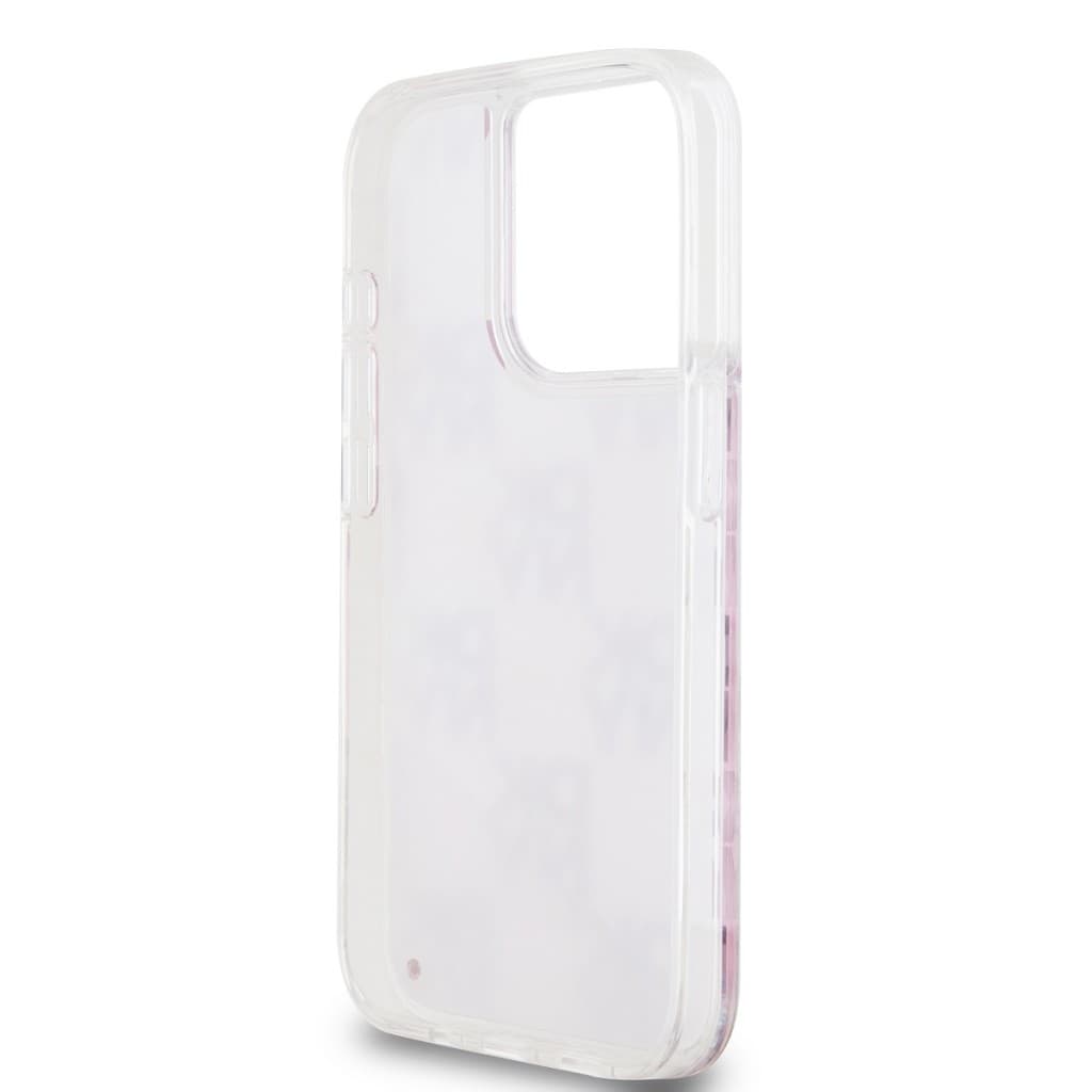 Zadní Kryt DKNY Liquid Glitter Checkered Pattern pro iPhone 15 Pro růžový - náhled 5