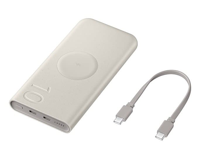 Powerbank EB-U2510XUE Samsung Bezdrátová 2x USB-C 25W 10000mAh Beige - náhled 5