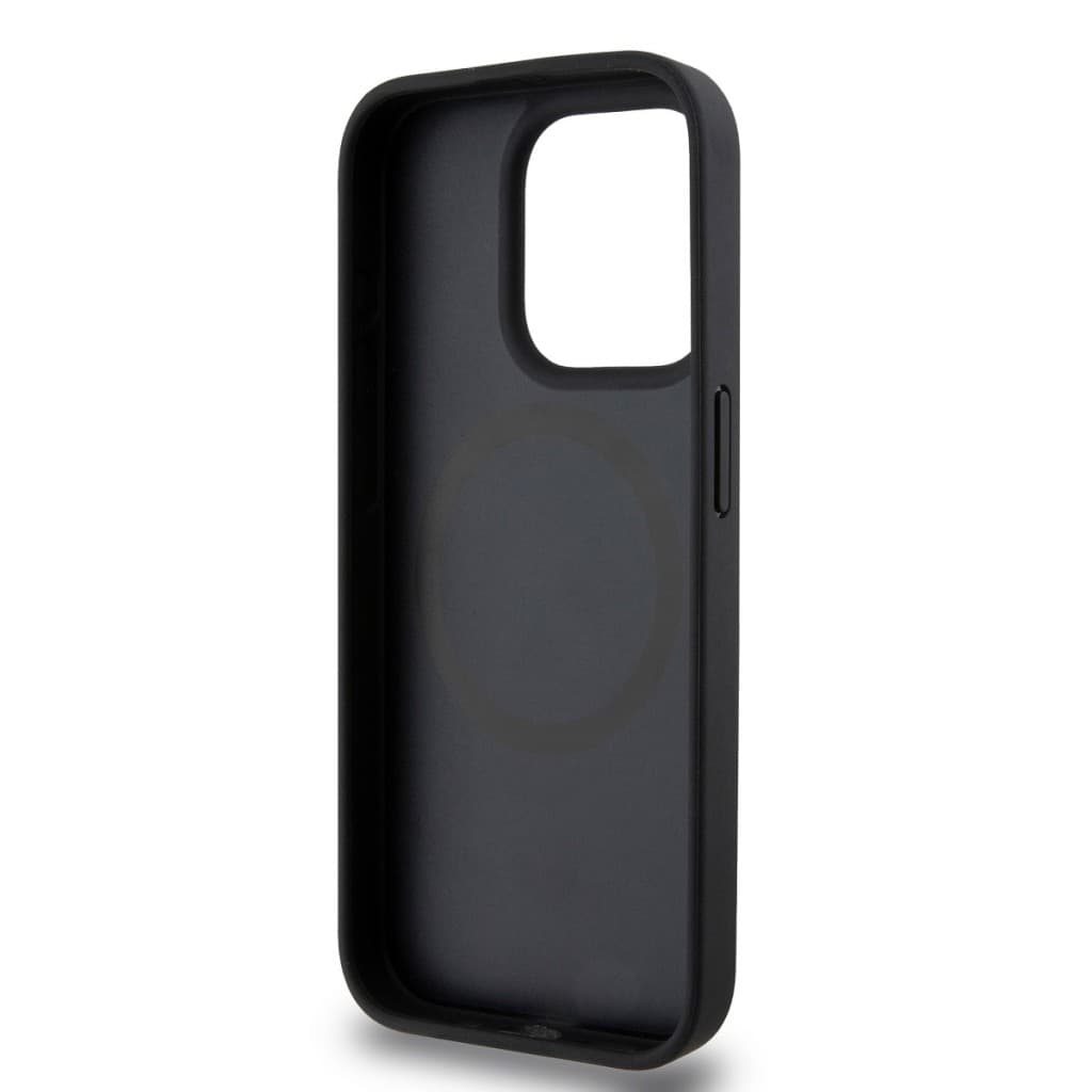 Zadní Kryt DKNY PU Leather Repeat Pattern Stack Logo Magsafe pro iPhone 14 Pro Max černý - náhled 5
