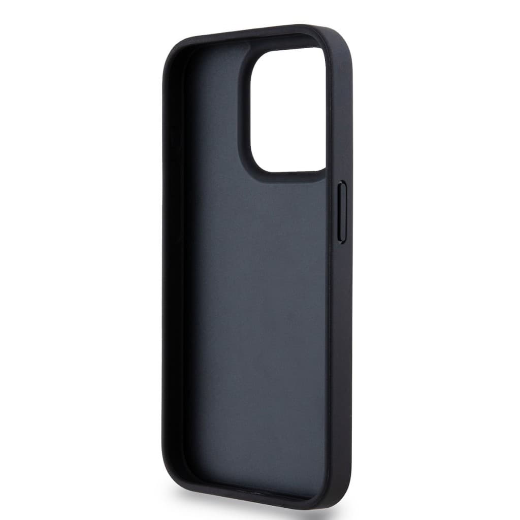 Zadní Kryt DKNY PU Leather Repeat Pattern Tonal Stripe na iPhone 14 Pro Black - náhled 5