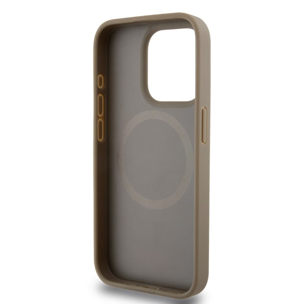 Zadní Kryt DKNY PU Leather Repeat Pattern Bottom Stripe pro iPhone 14 Pro hnědý - náhled 5