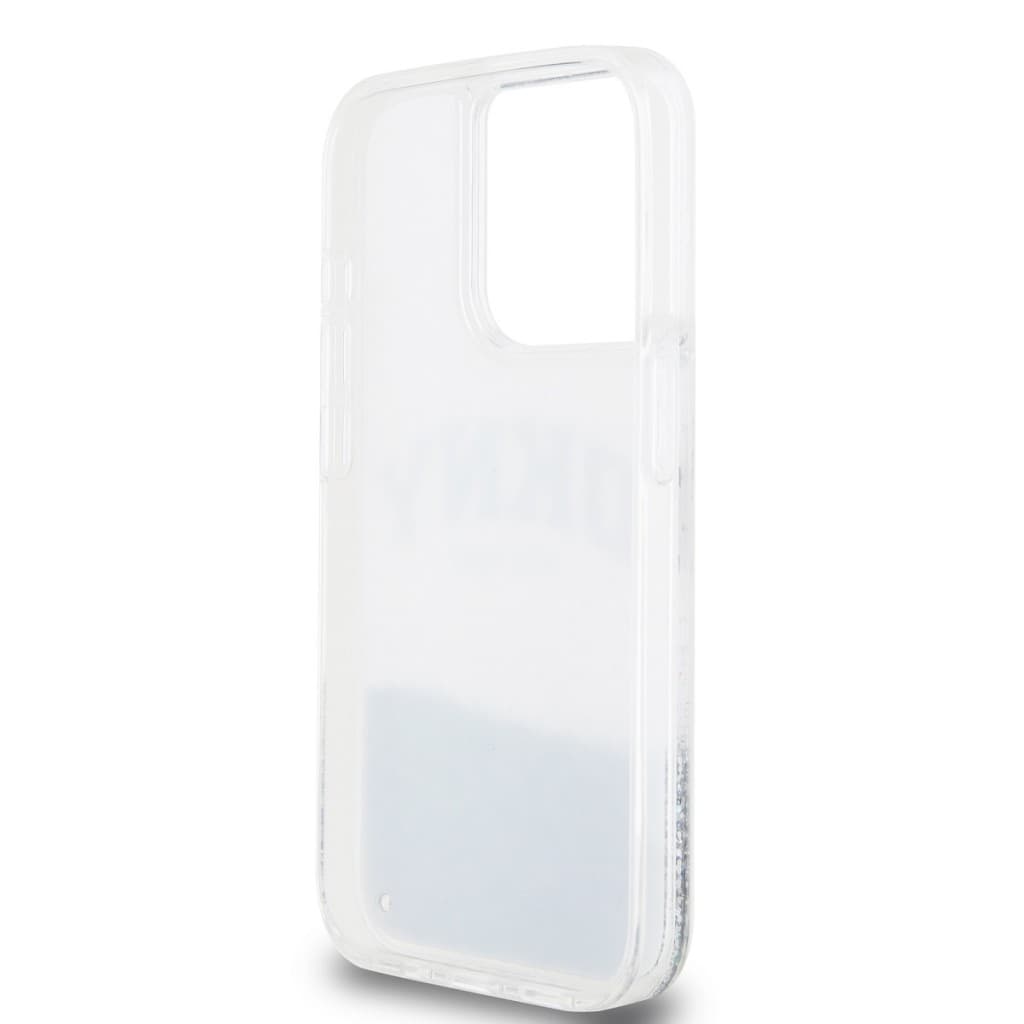 Zadní Kryt DKNY Liquid Glitter Arch Logo na iPhone 14 Pro Transparent - náhled 5