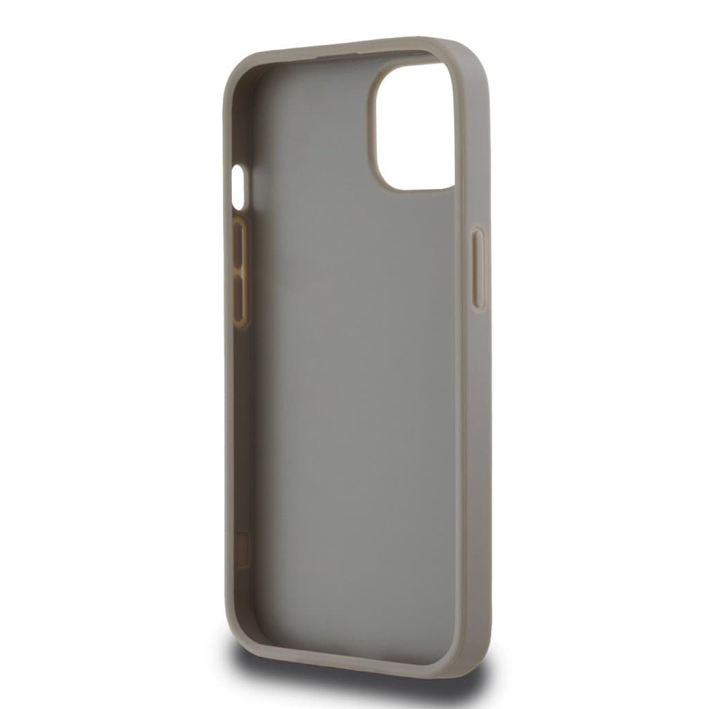 Zadní Kryt DKNY PU Leather Checkered Pattern and Stripe na iPhone 13 Beige - náhled 5
