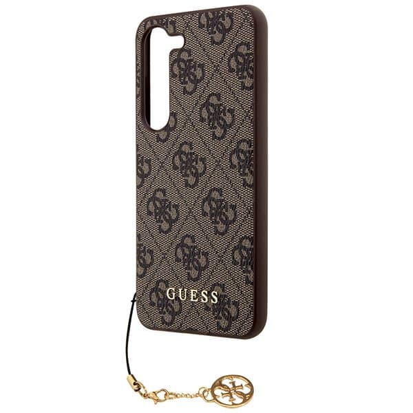 Guess 4G Charms Zadní Kryt pro Samsung Galaxy A35 5G Brown - náhled 5