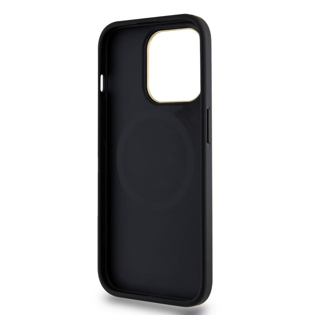 Zadní Kryt DKNY PU Leather Checkered Pattern Magsafe pro iPhone 15 Pro Max černý - náhled 5