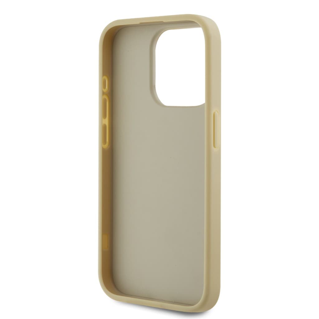 Karl Lagerfeld Wrinkled PU Signature Logo Zadní Kryt pro iPhone 15 Pro Max Gold - náhled 5
