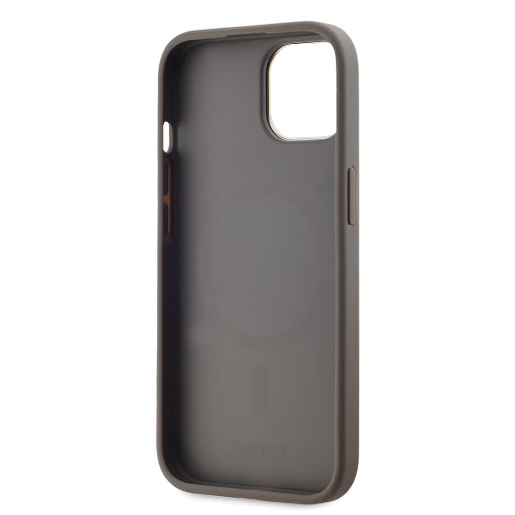 Zadní Kryt DKNY PU Leather Checkered Pattern Magsafe na iPhone 15 Beige - náhled 5
