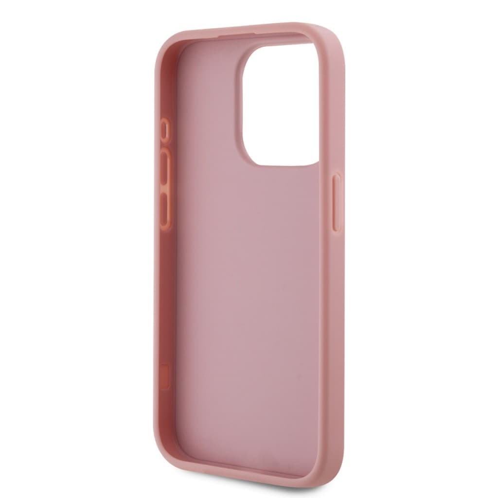 Karl Lagerfeld Wrinkled PU Signature Logo Zadní Kryt pro iPhone 15 Pro Max Pink - náhled 5