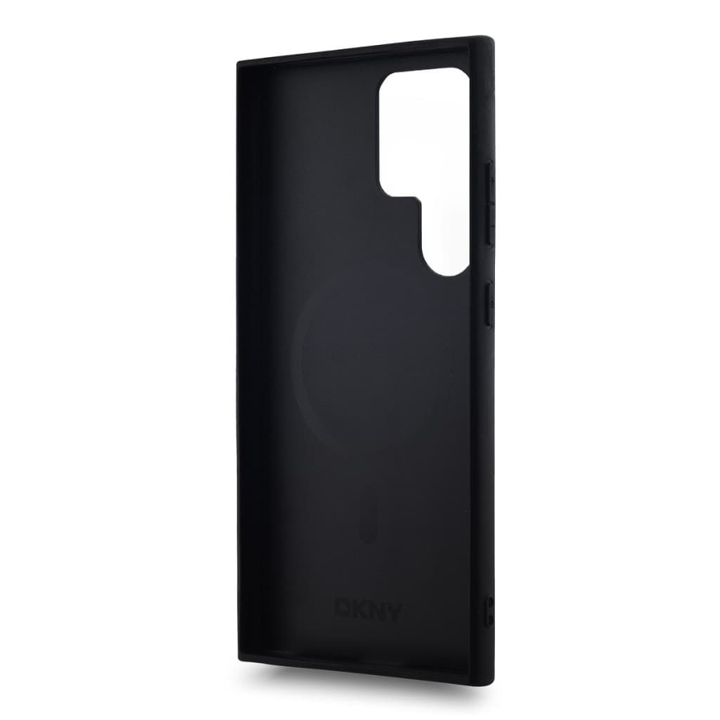 DKNY PU Leather Checkered Pattern Magsafe Zadní Kryt pro Samsung Galaxy S24 Ultra Black - náhled 5