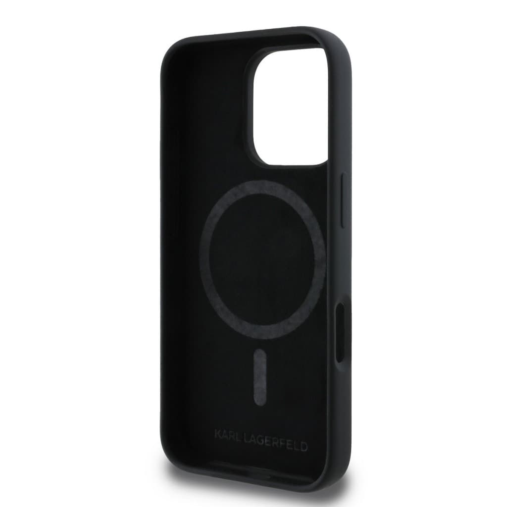 Zadní kryt Karl Lagerfeld Liquid Silicone Karl and Choupette MagSafe pro iPhone 16 Pro Max Black - náhled 5