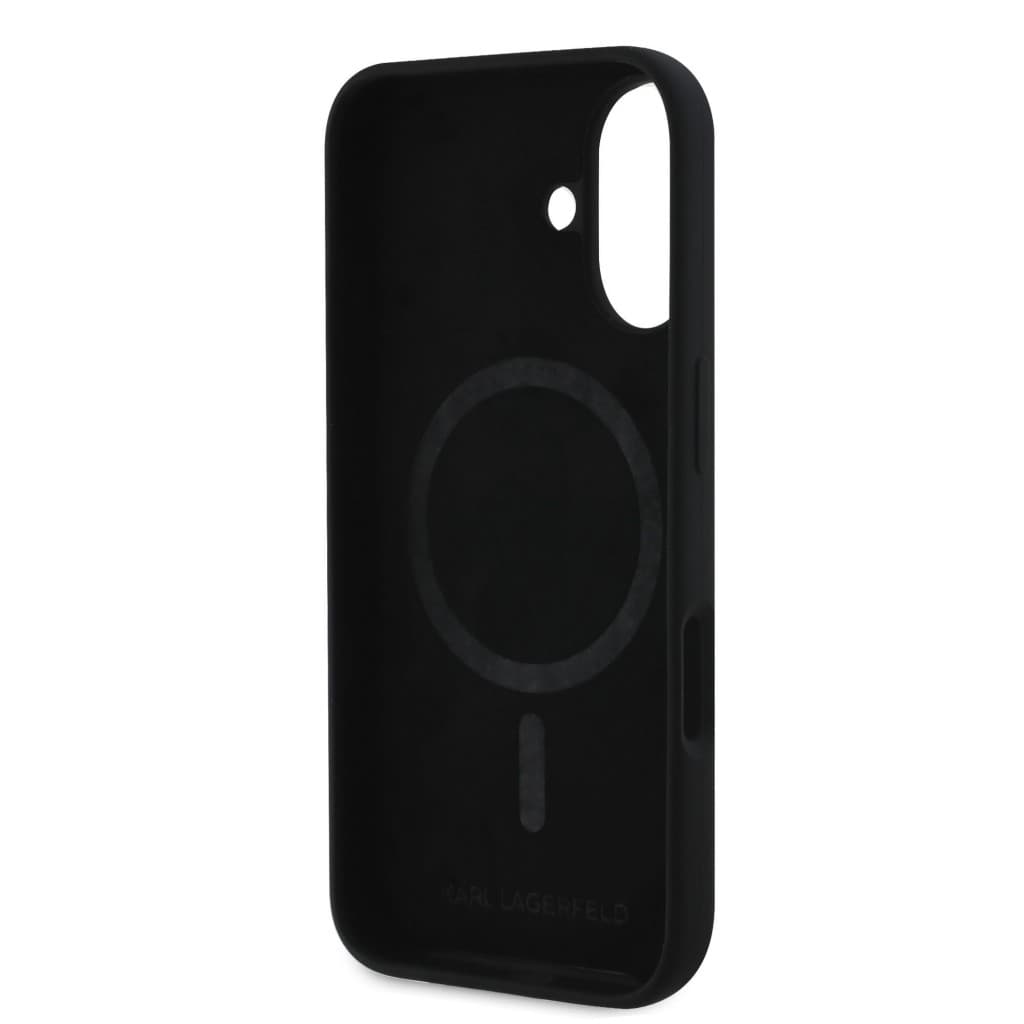 Zadní kryt Karl Lagerfeld Liquid Silicone Karl Head MagSafe pro iPhone 16 Black - náhled 5