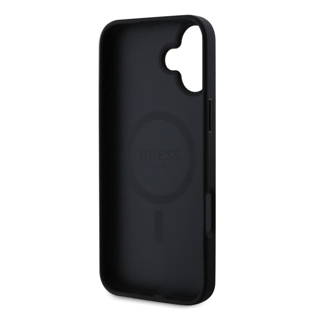 Zadní kryt Guess PU Leather 4G Colored Ring MagSafe pro iPhone 16 Black - náhled 5